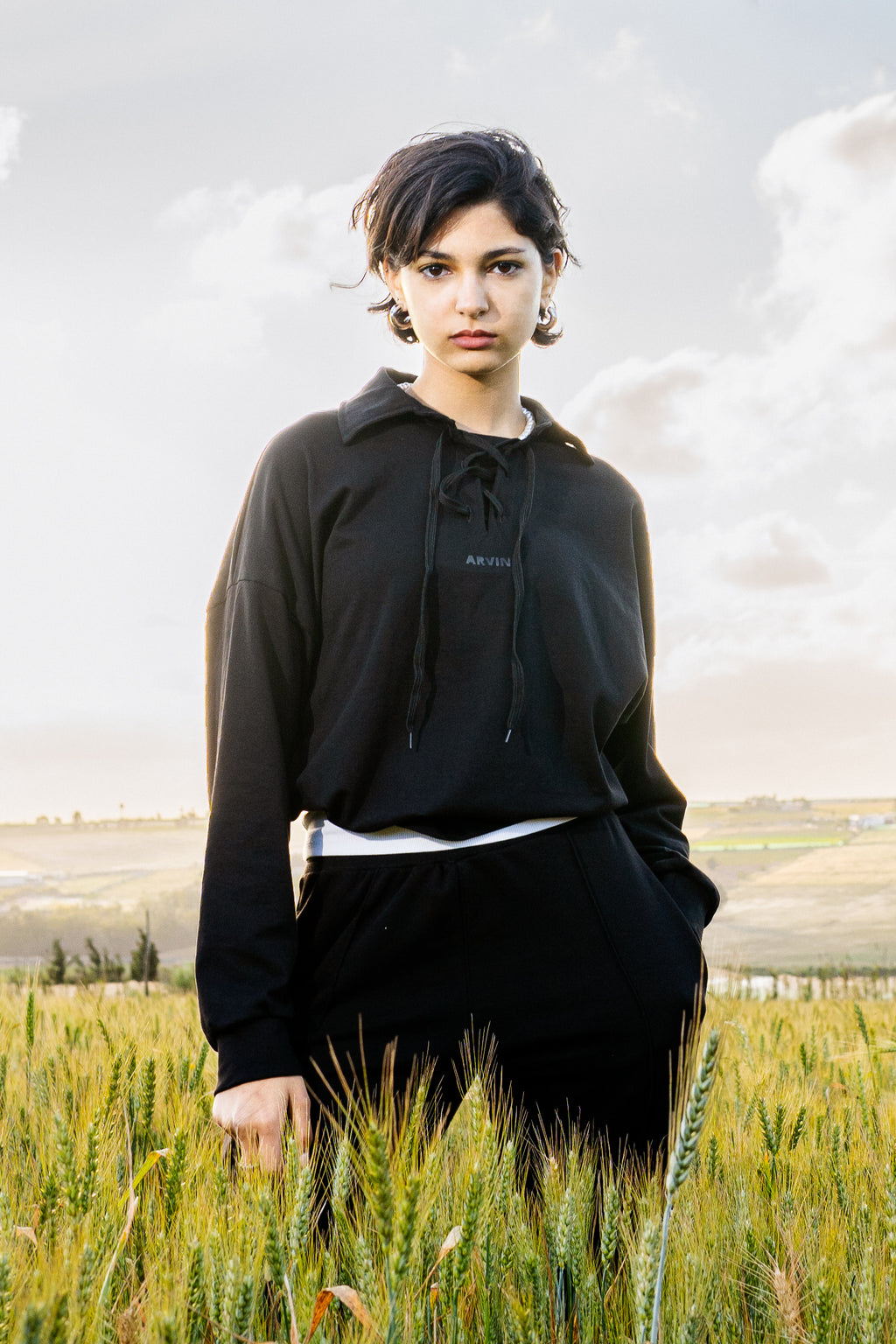 Schwarzes Sweatshirt