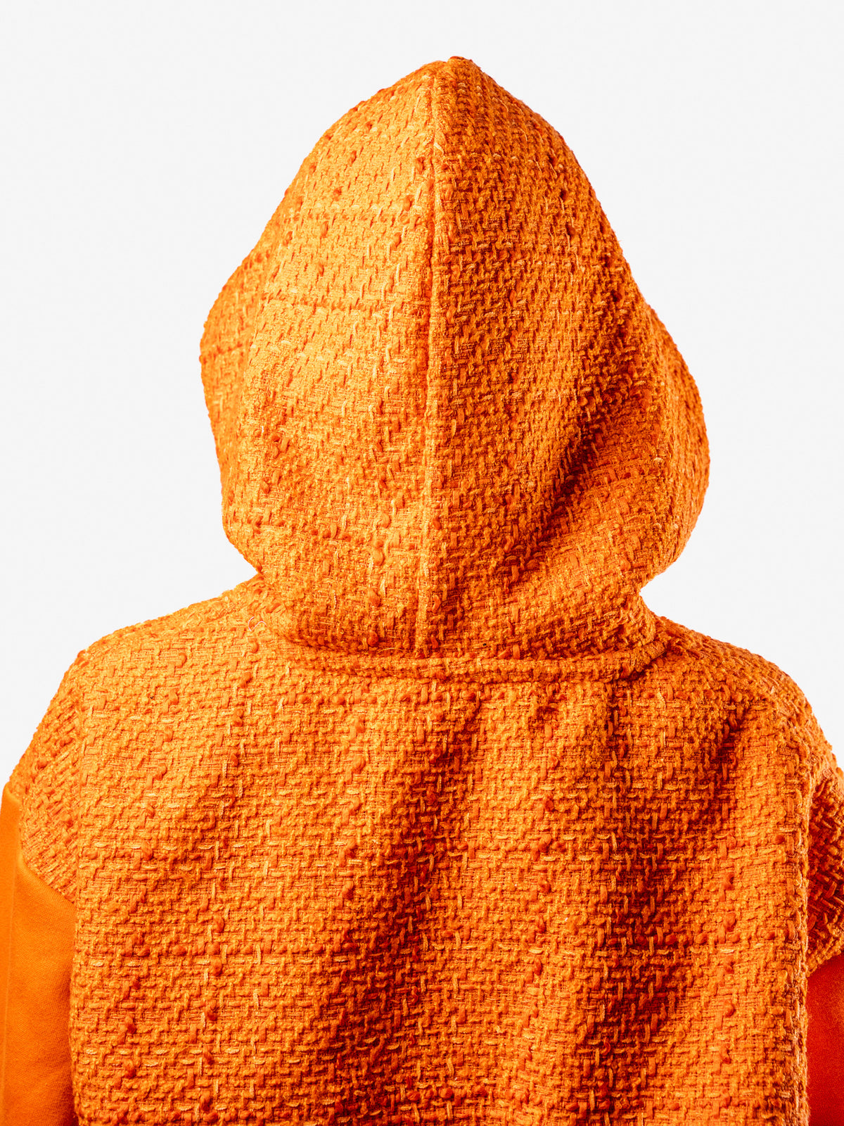 Schwarzer Tweed-Hoodie