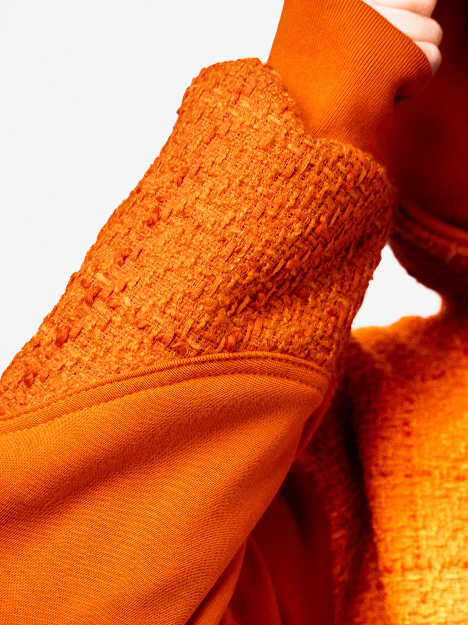 TWEED HOODIE ORANGE