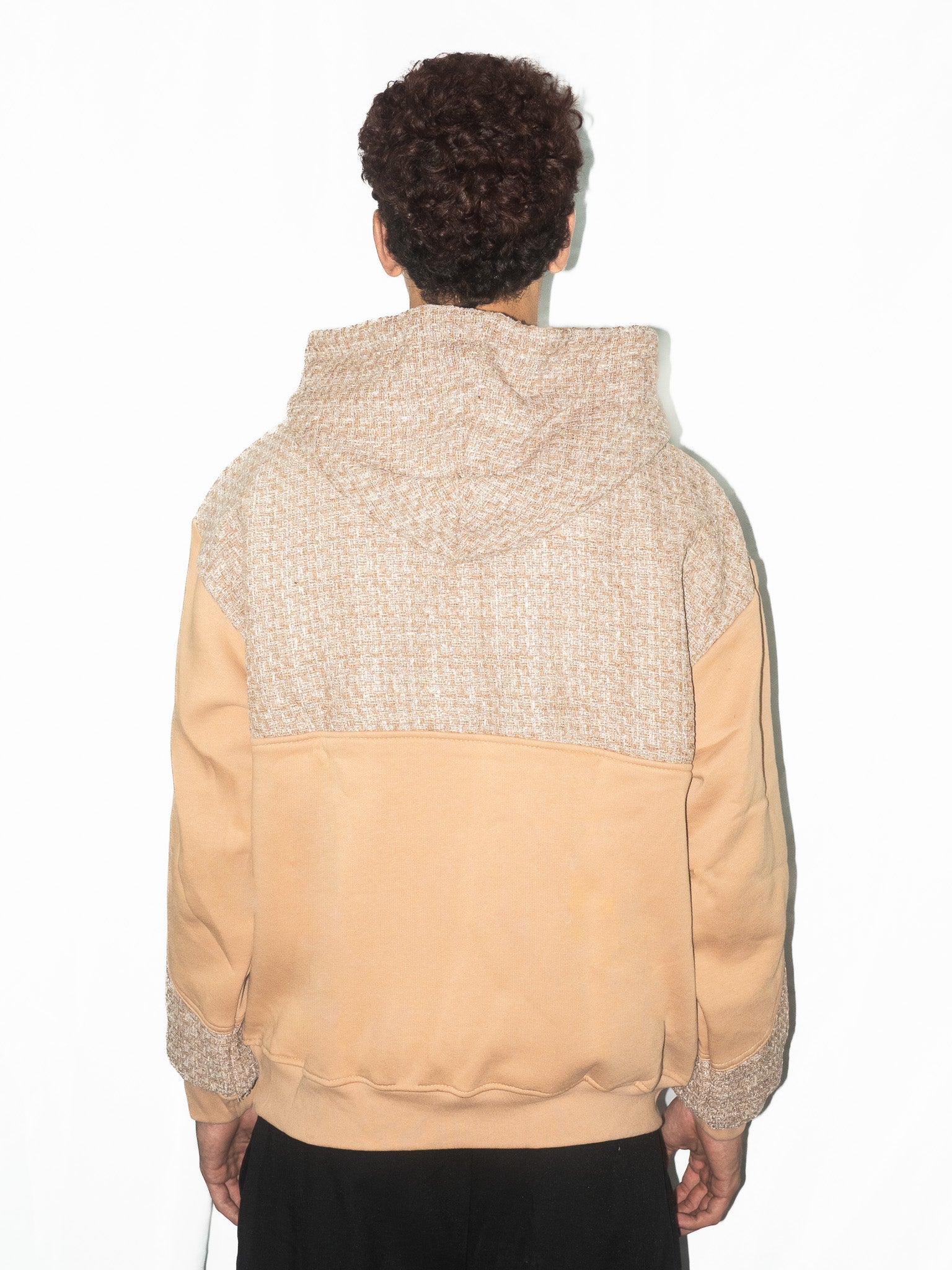 TWEED HOODIE BIEGE