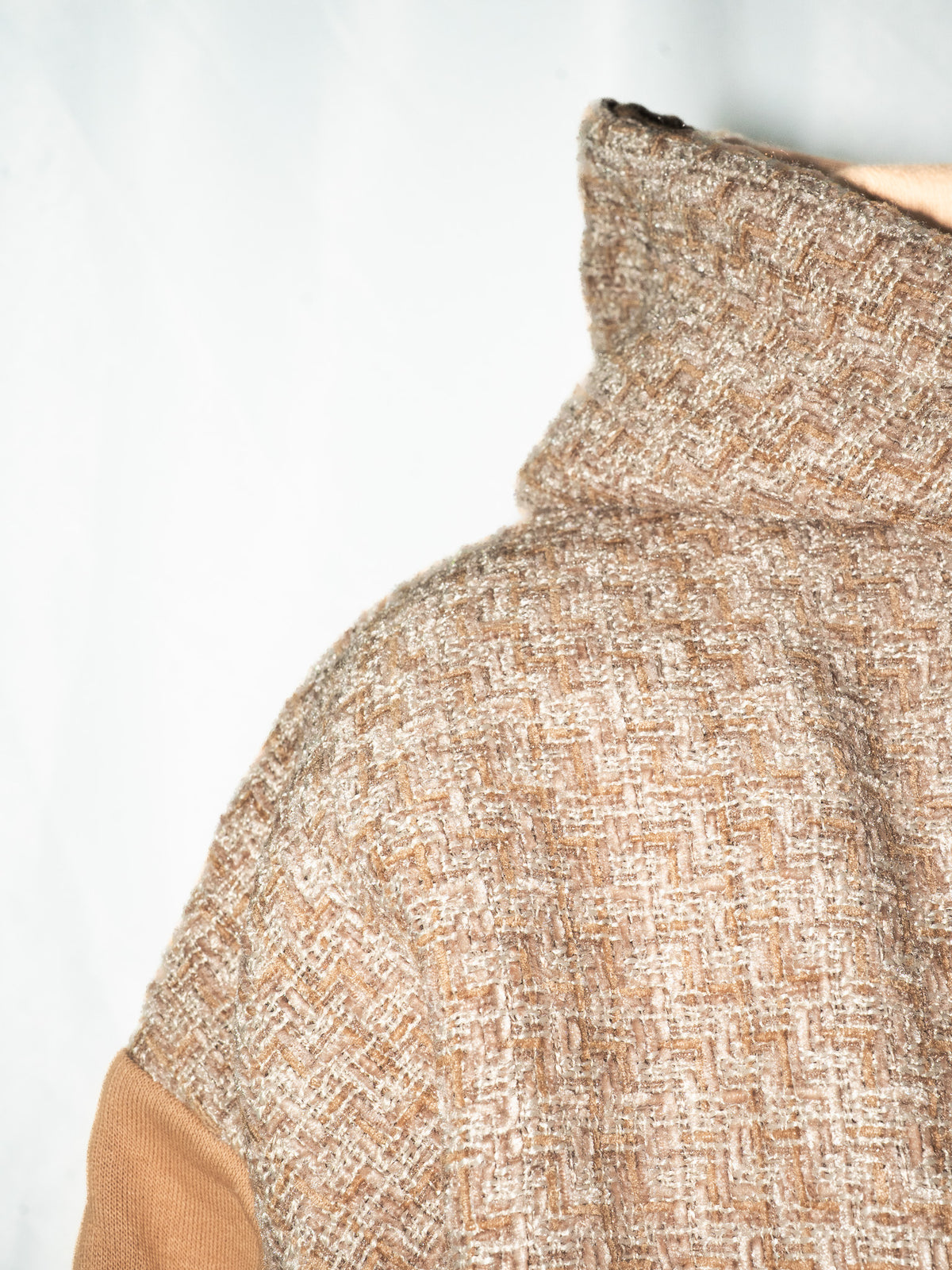 TWEED HOODIE BIEGE