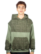 Schwarzer Tweed-Hoodie