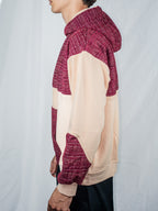 Schwarzer Tweed-Hoodie