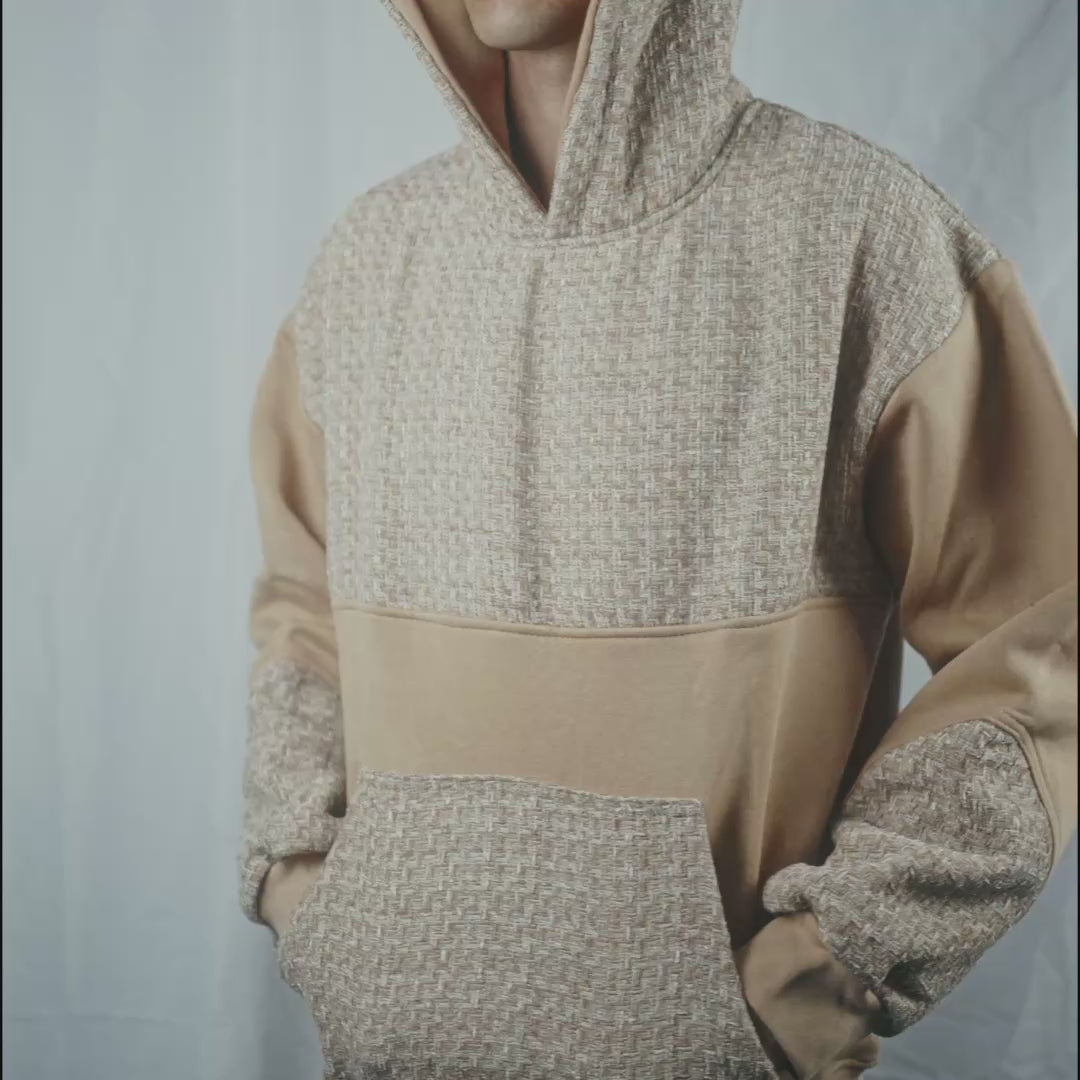 TWEED HOODIE Wheat